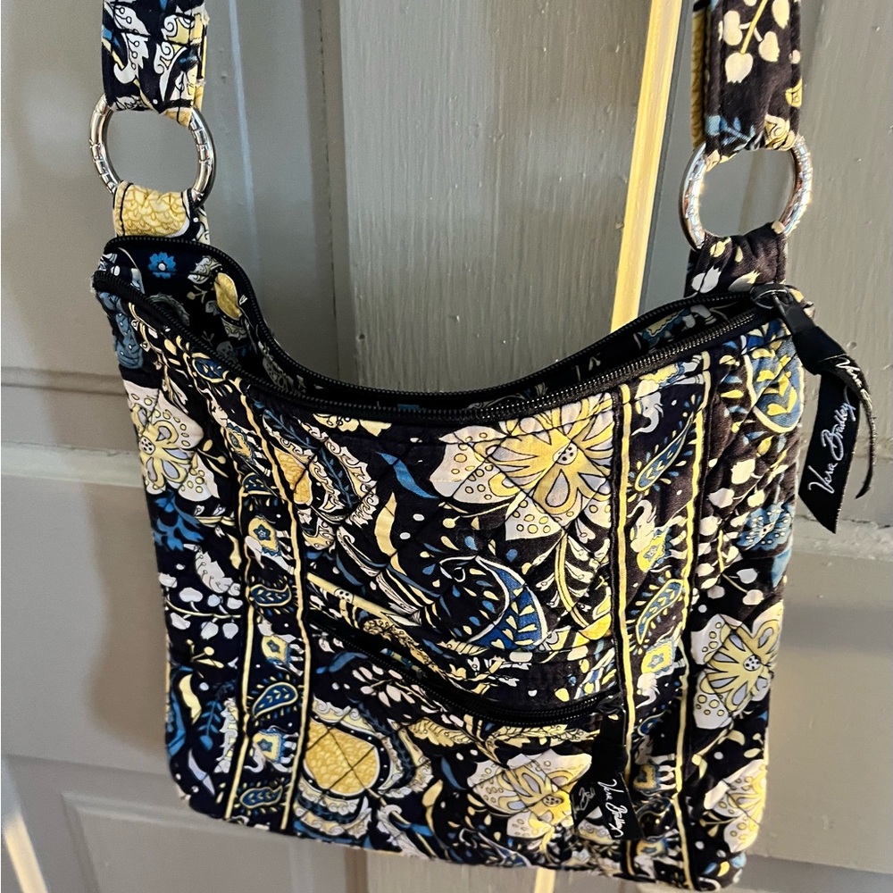 Vera Bradley Navy and Yellow Crossbody Bag